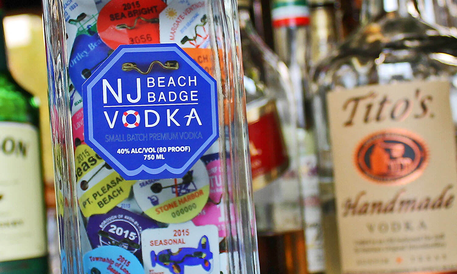 Women's Vintage NJ Beach Badge Vodka